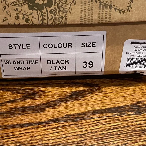 New Free People‎ Collection - Island Time Wrap Espadrilles Size 39 Black and Tan